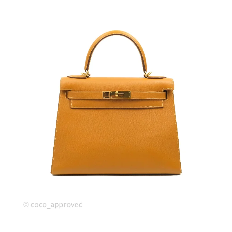 Hermès Vintage Kelly 28 Gold Epsom Gold Hardware