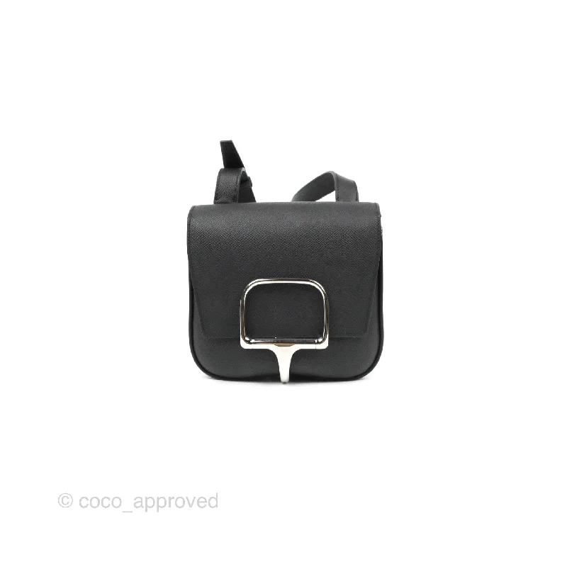 Hermès Della Cavalleria Mini Bag Black Epsom Palladium Hardware