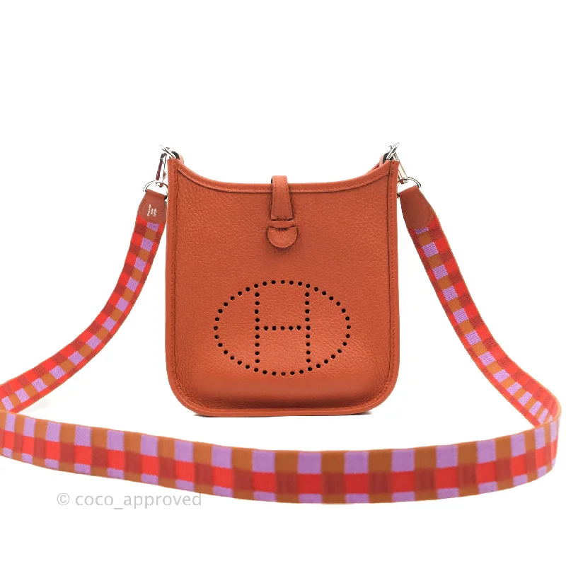 Hermès Mini Evelyne 16 Brick Clemence Palladium Hardware