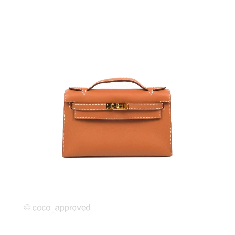 Hermès Kelly Mini Pochette Gold Swift Gold Hardware