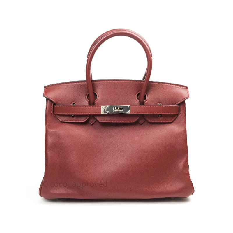 Hermès Birkin 30 Rouge H Swift Palladium Hardware