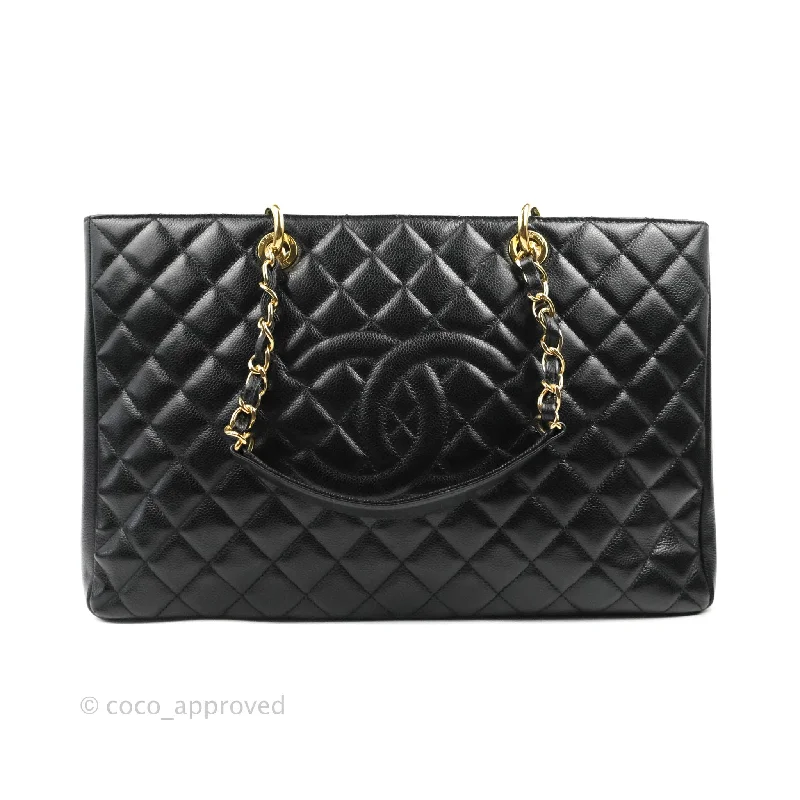 Chanel XL GST Black Caviar Gold Hardware