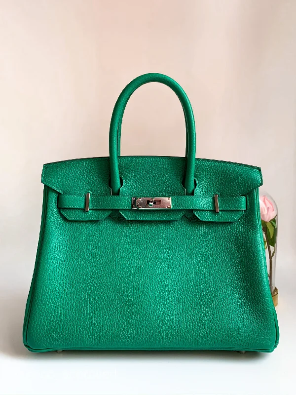 ⁣Hermès Birkin 30 Vert Vertigo in Clemence Palladium Hardware