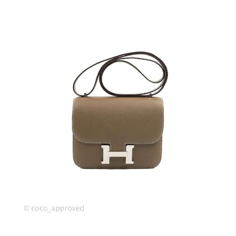 Hermès Constance Mini 18cm Etoupe Epsom Palladium Hardware