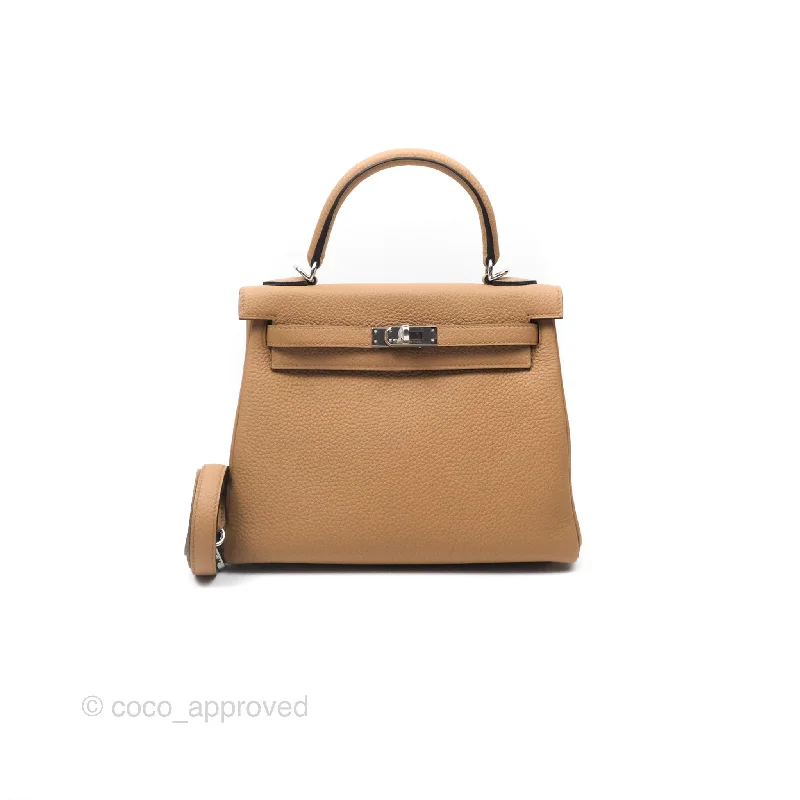 Hermes Kelly 25 Togo Chai 0M Palladium Hardware