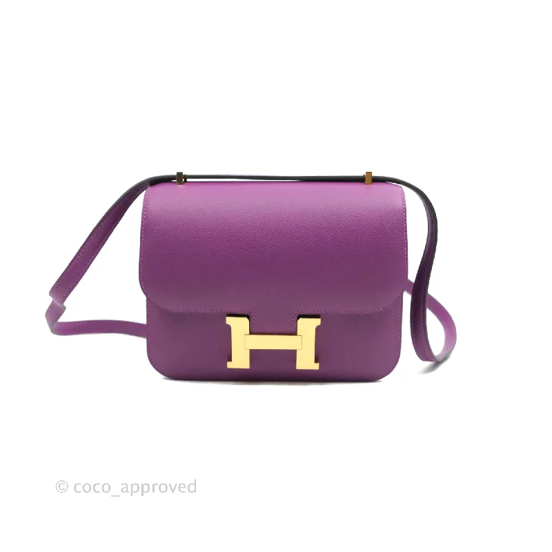 Hermès Constance Mini 18cm Evercolor Anemone Gold Hardware