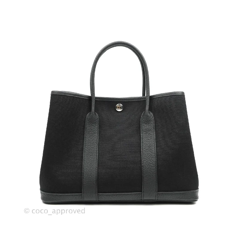 Hermès Garden Party 30 Canvas Black