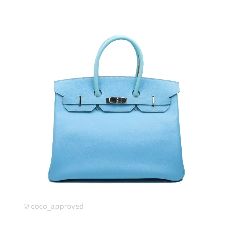 Hermès Birkin 35 Limited Edition Celeste & Mykonos Candy Epsom Palladium Hardware