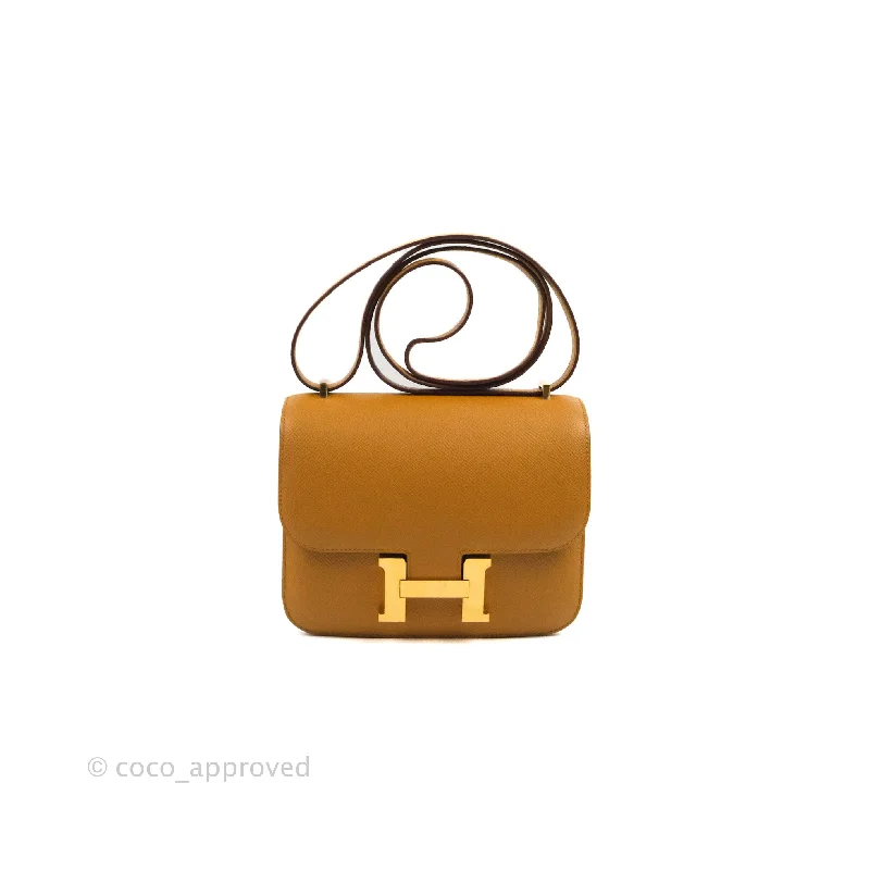 Hermès Constance Mini 18cm Sesame Epsom Gold Hardware