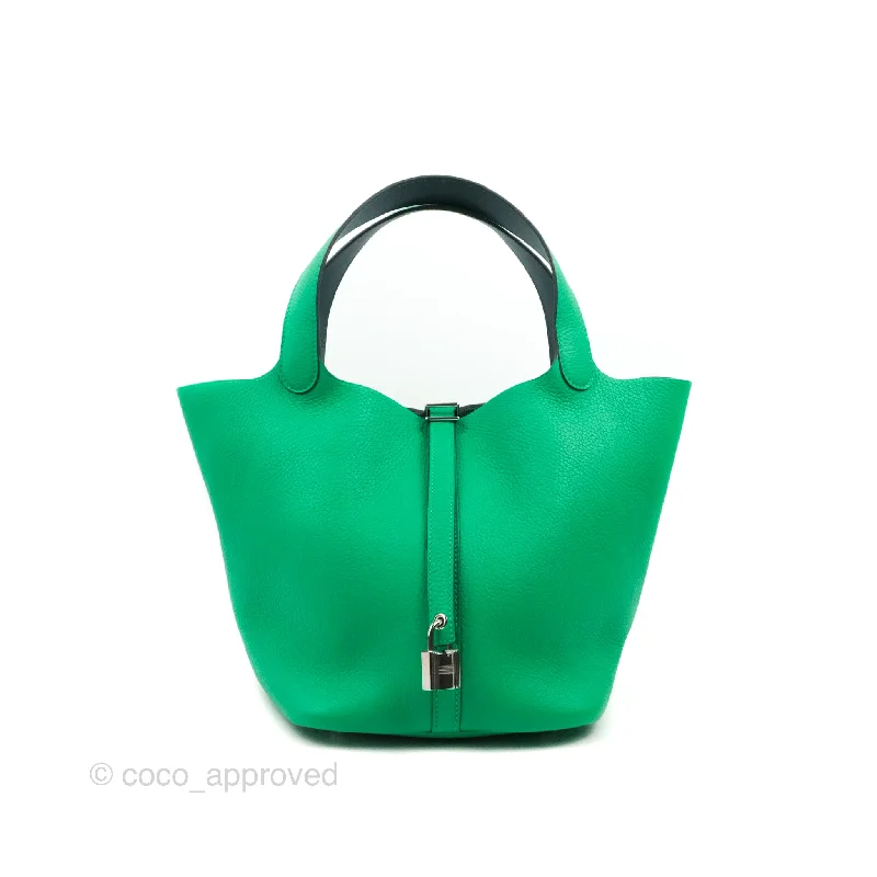 Hermès Picotin 22 Clemence Menthe/Vert Bosphore Palladium Hardware