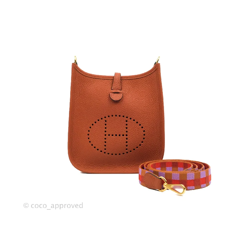 Hermès Mini Evelyne 16 Brick Clemence Gold Hardware