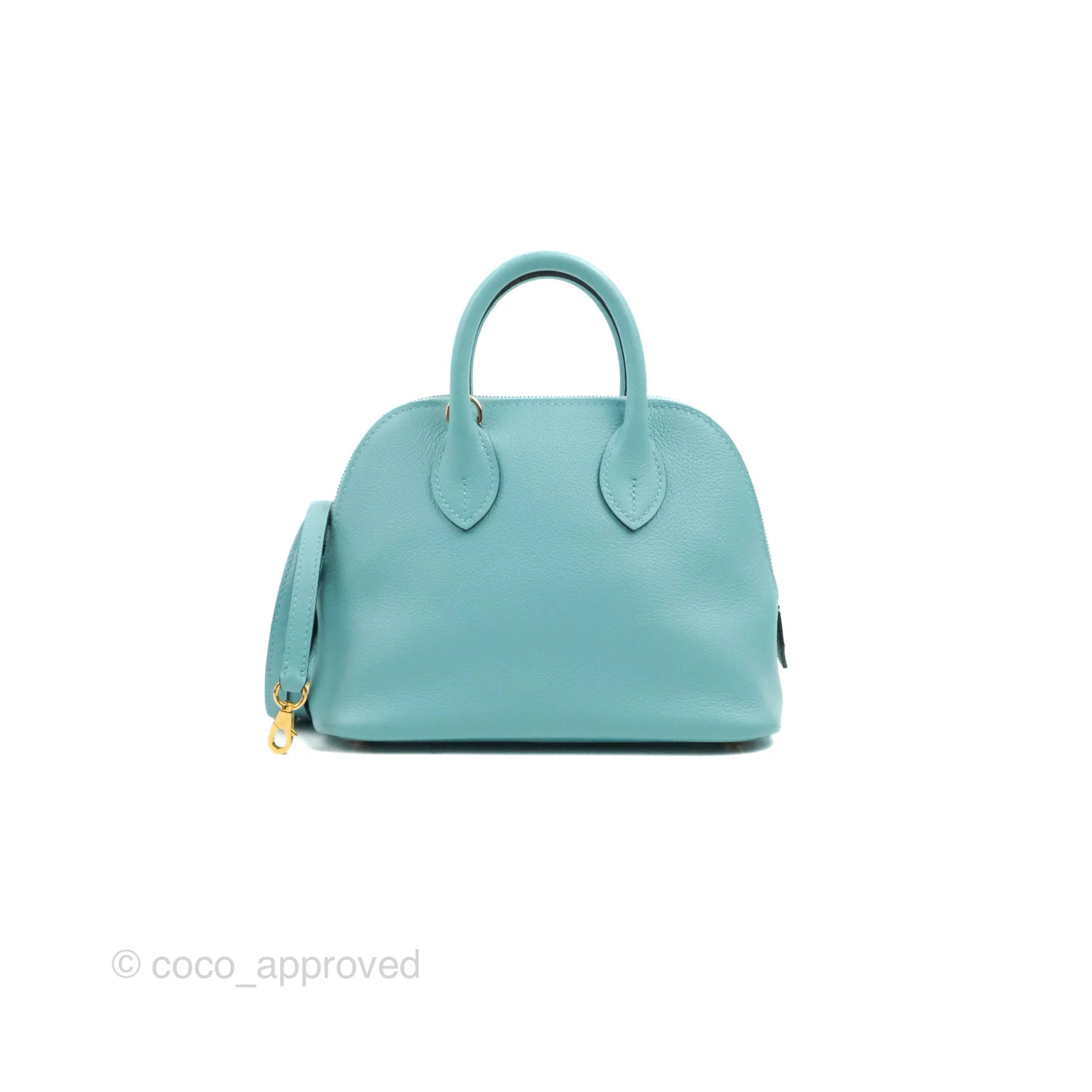 Hermes Mini Bolide 1923 Bag Bleu Atoll Evecolor Gold Hardware