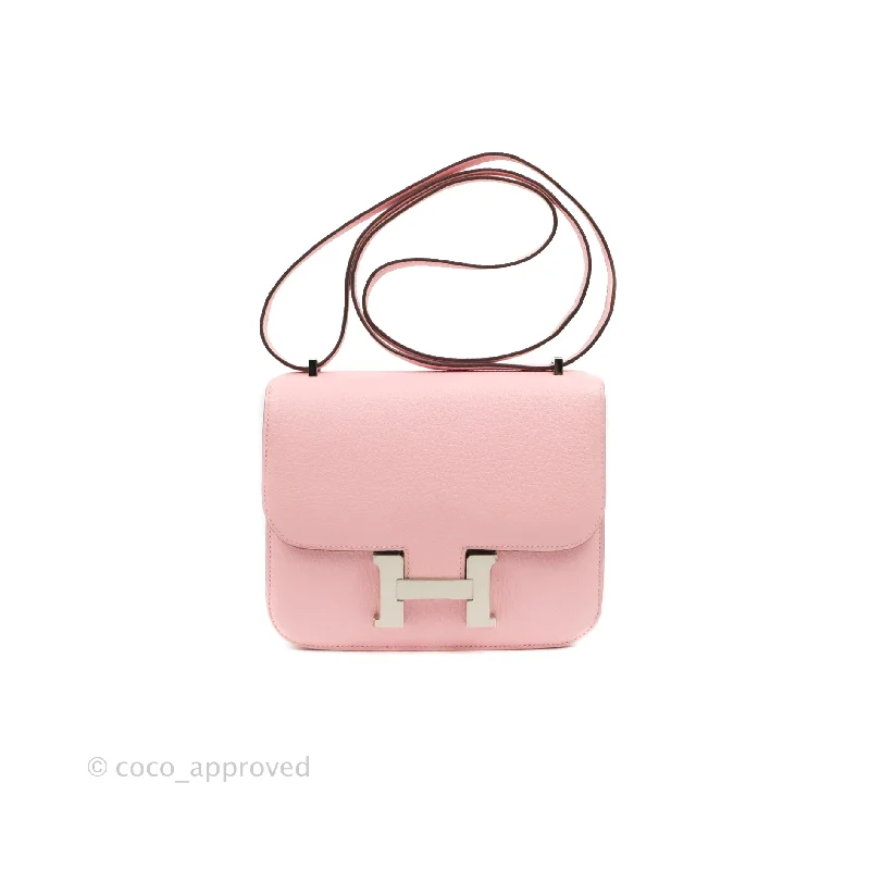 Hermès Constance III Mini 18cm Sakura Chevre Mysore Palladium Hardware