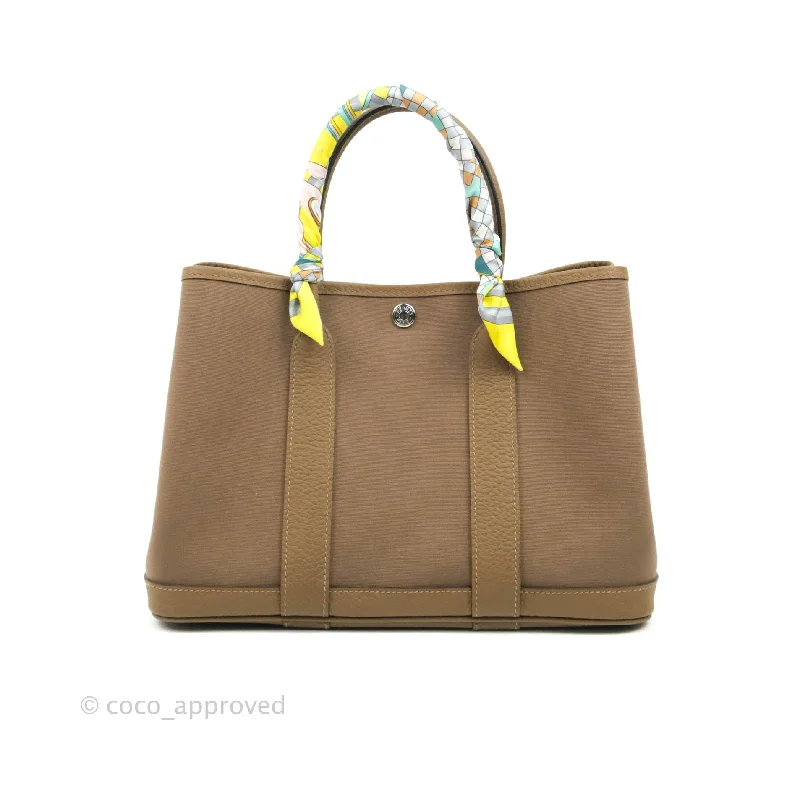 Hermès Garden Party 30 Canvas Brown