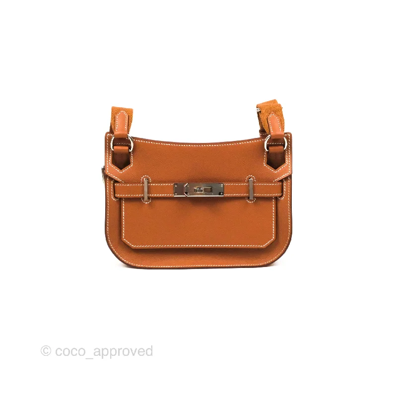 Hermès Mini Jypsiere Gold Evercolor Palladium Hardware