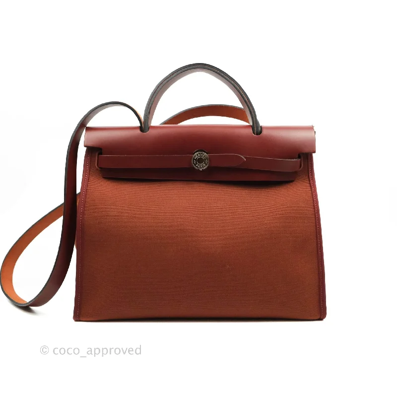 Hermès Herbag Zip 31 Rouge H Palladium Hardware