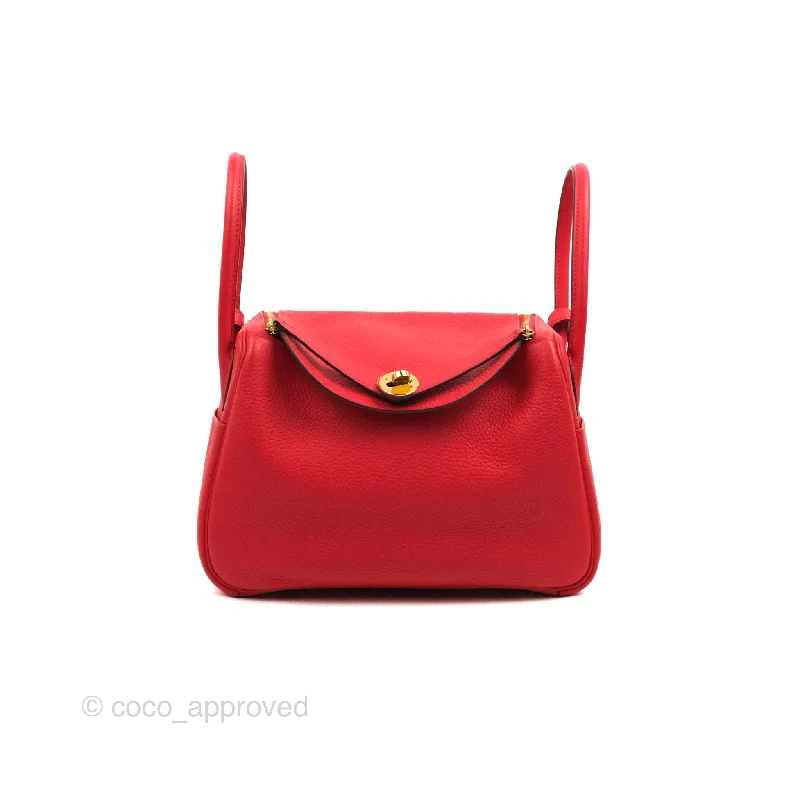 Hermès Lindy 26 Rouge de Coeur Clemence Gold Hardware