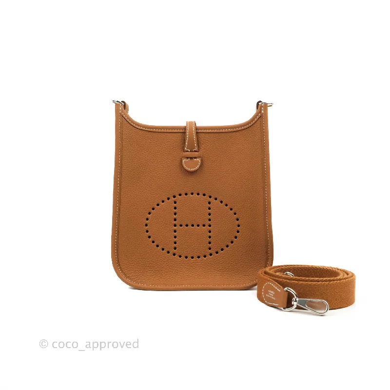 Hermès Mini Evelyne 16 Gold Clemence Palladium Hardware