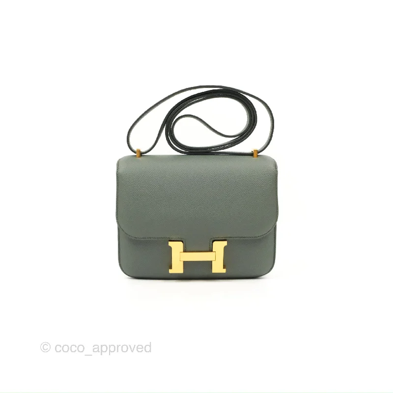 Hermès Constance Mini 18cm Vert Amande Epsom Gold Hardware