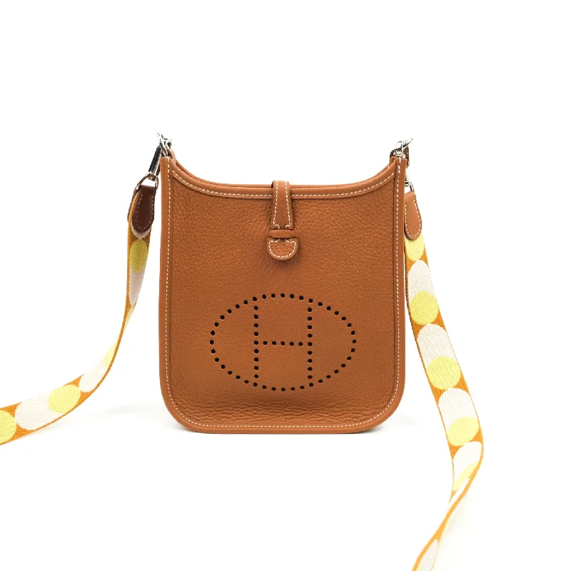 Hermès Mini Evelyne 16 Gold Clemence Palladium Hardware