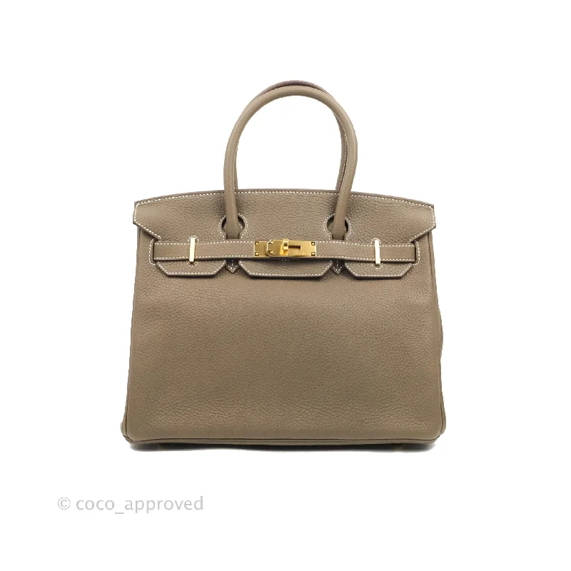 Hermès Birkin 30 Taurillon Clemence 18 Etoupe Gold Hardware