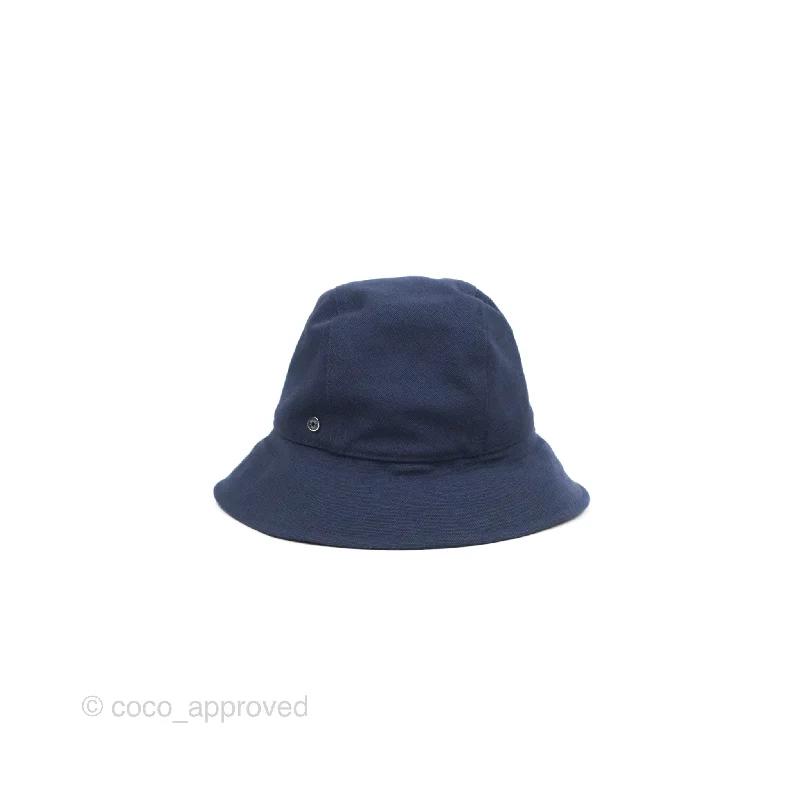 Hermes Elena Bucket Hat Marine Canvas