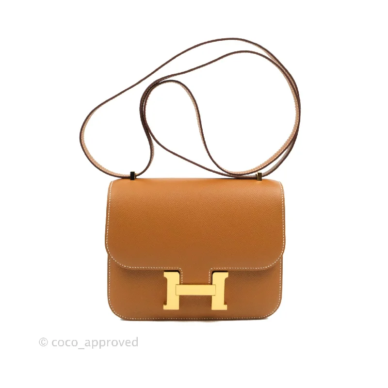 Hermès Constance Mini 18 Gold Epsom Gold Hardware