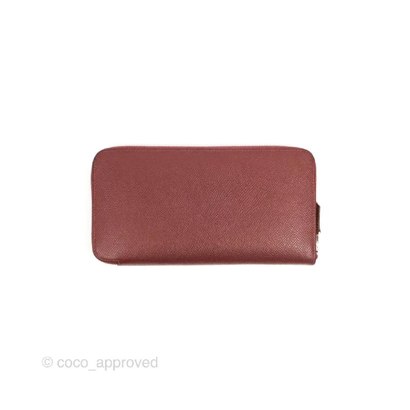 Hermès Silk'In Classique Long Wallet Rouge H Epsom