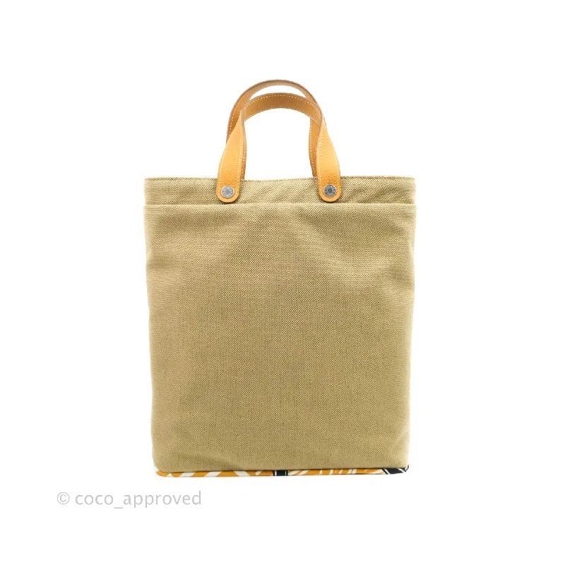 Hermes Canvas Silk Petit H Tote Multicolor