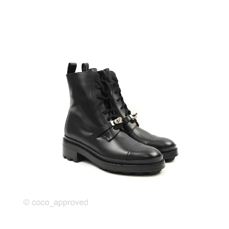 Hermes Funk Ankle Boots Black 39