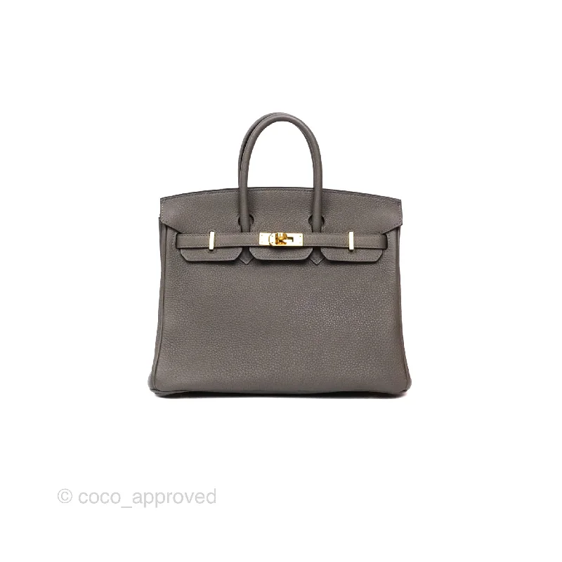 Hermès Birkin 25 Retourne Gris Meyer 0L Togo Gold Hardware