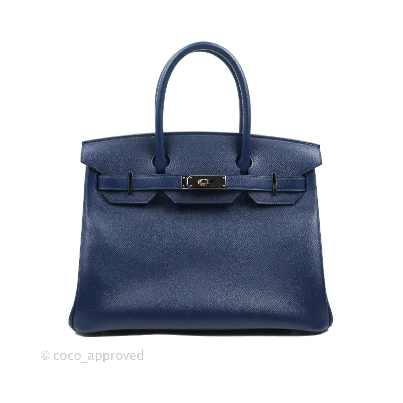 Hermès Birkin 30 Blue Sapphire Epsom Palladium Hardware