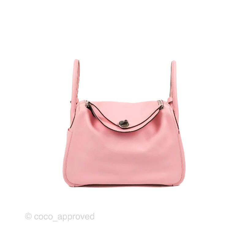 Hermes Lindy 30 Rose Sakura Pink 3Q Swift Palladium Hardware