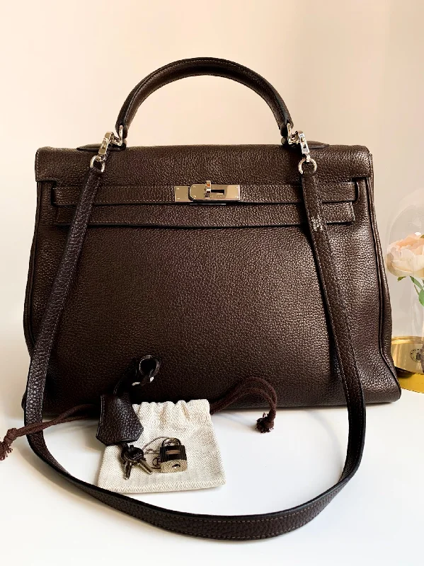 Hermès Kelly 35 Dark Brown PHW⁣