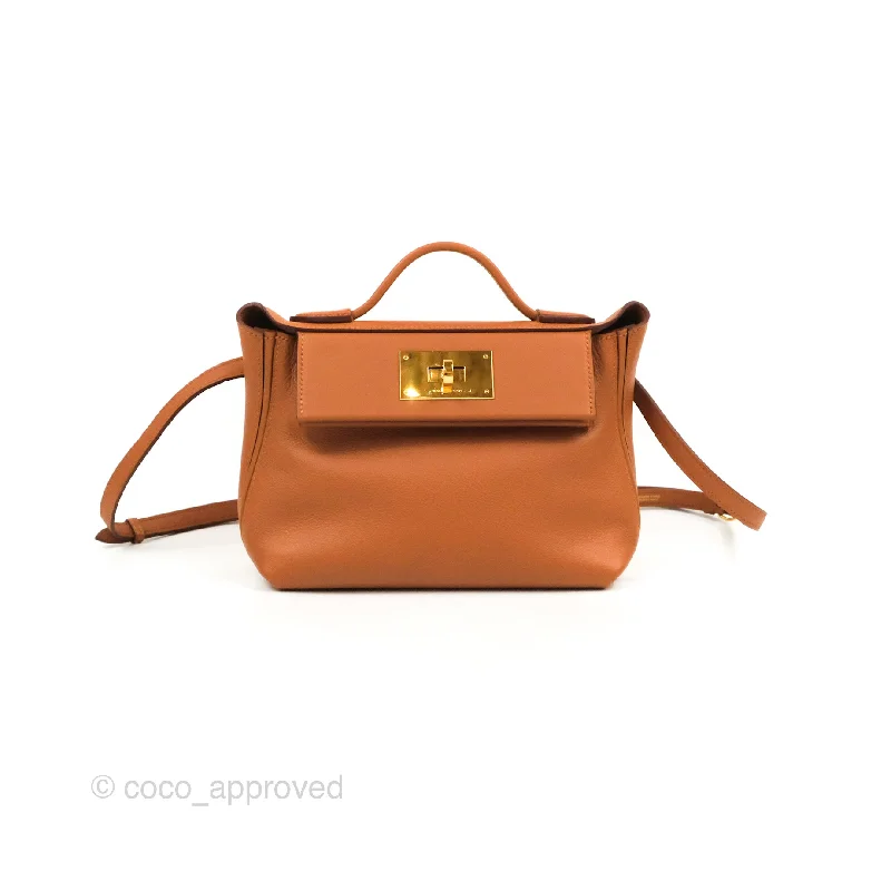 Hermès 24/24 21 Mini Gold Evercolor/Swift Gold Hardware