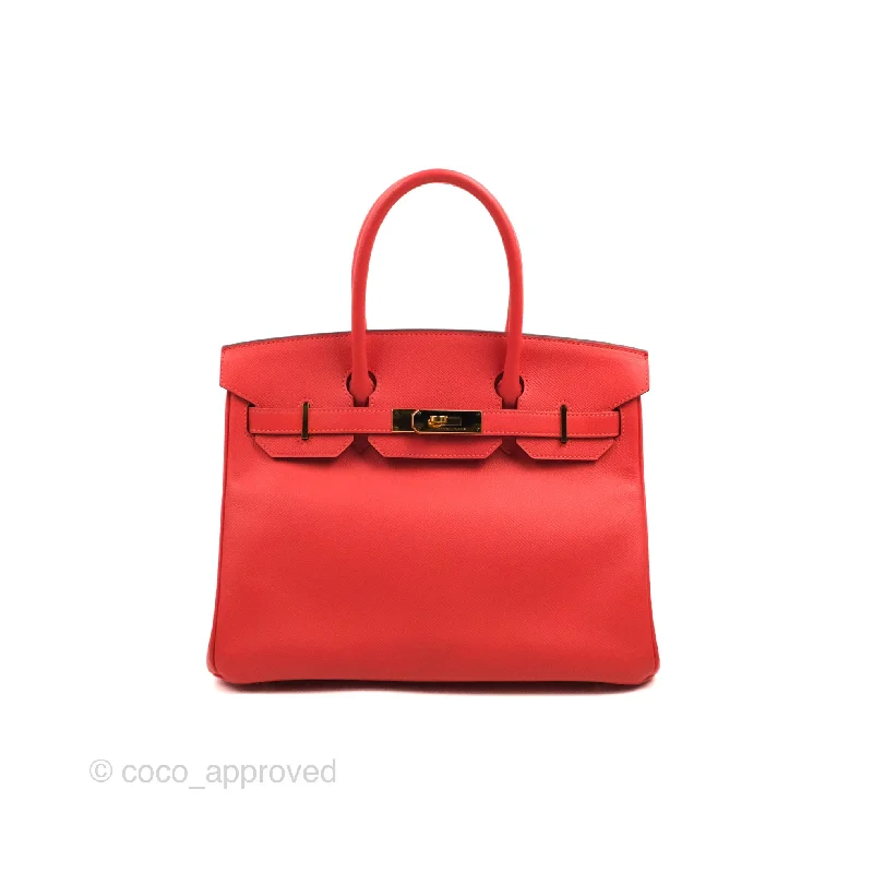 Hermès Birkin Retourne 30 Rose Jaipur Epsom Gold Hardware