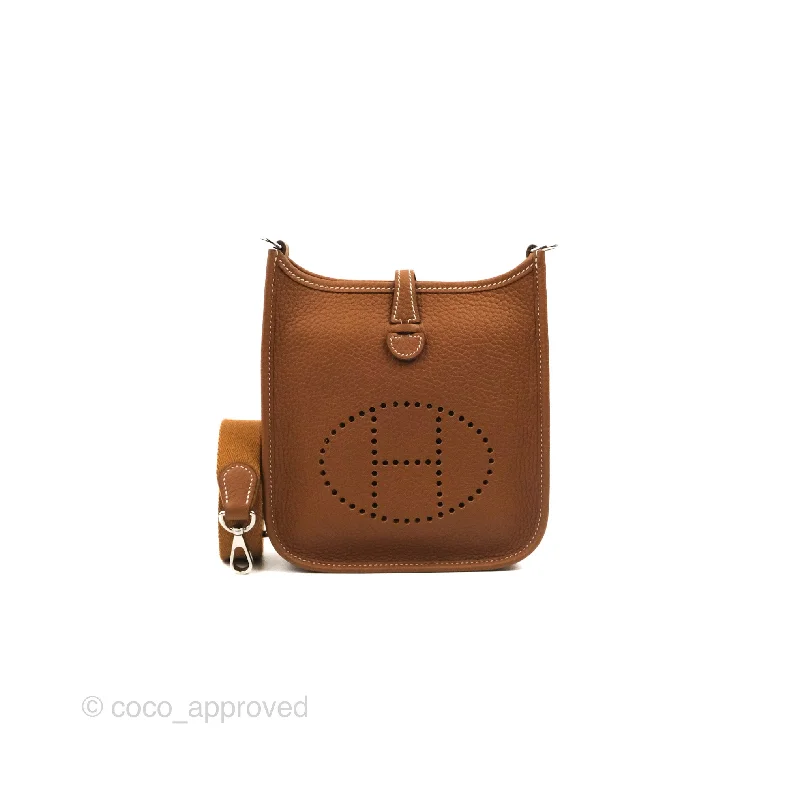 Hermès Mini Evelyne 16 Gold Clemence Palladium Hardware