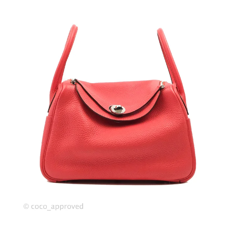 Hermès Lindy 26 Rose Jaipur Clemence Palladium Hardware