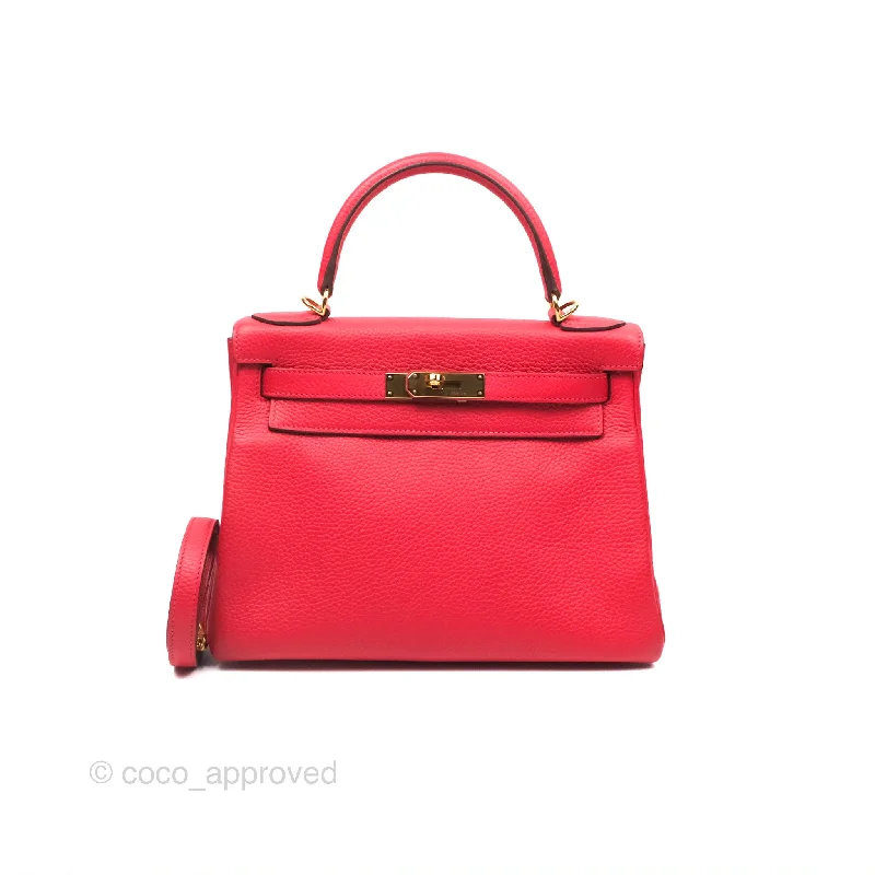 Hermès Kelly 28 Retourne Rouge Tomate S5 Clemence Gold Hardware