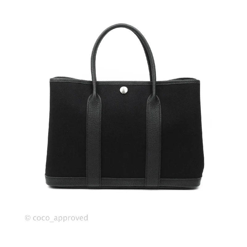 Hermès Garden Party 30 Canvas Black