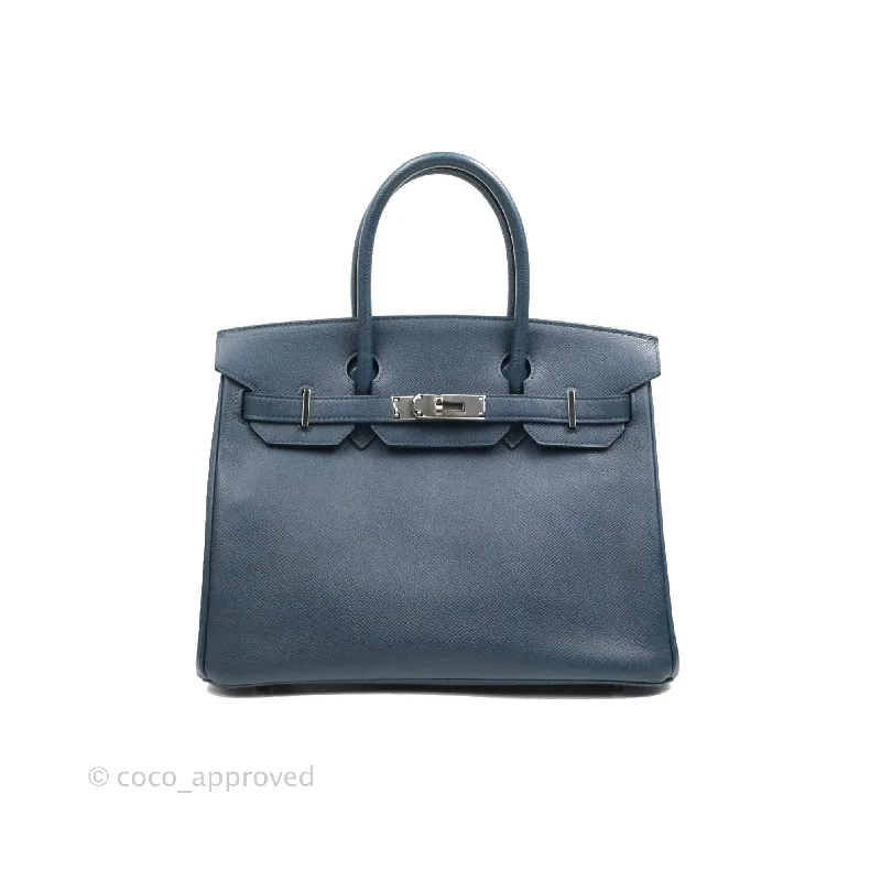 Hermès Birkin 30 Navy Epsom Silver Hardware