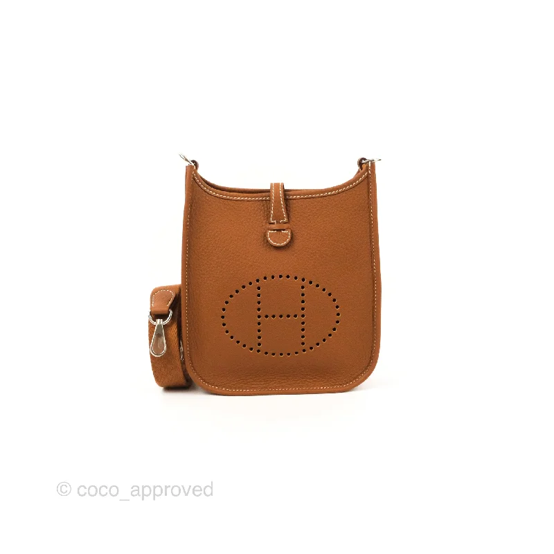 Hermès Mini Evelyne 16 Gold Clemence Palladium Hardware