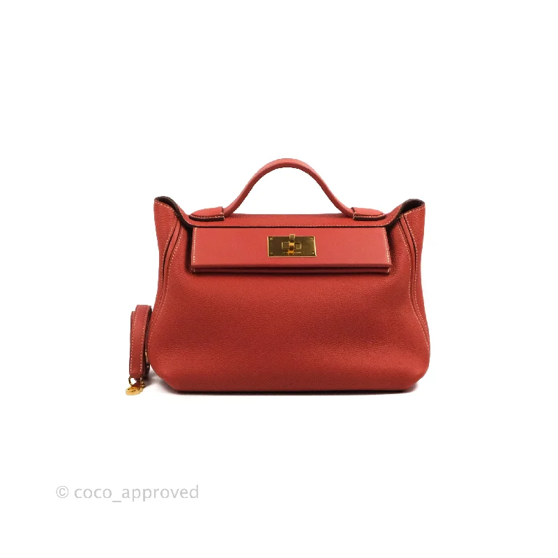 Hermès 24/24 29 Sanguine Togo Gold Hardware