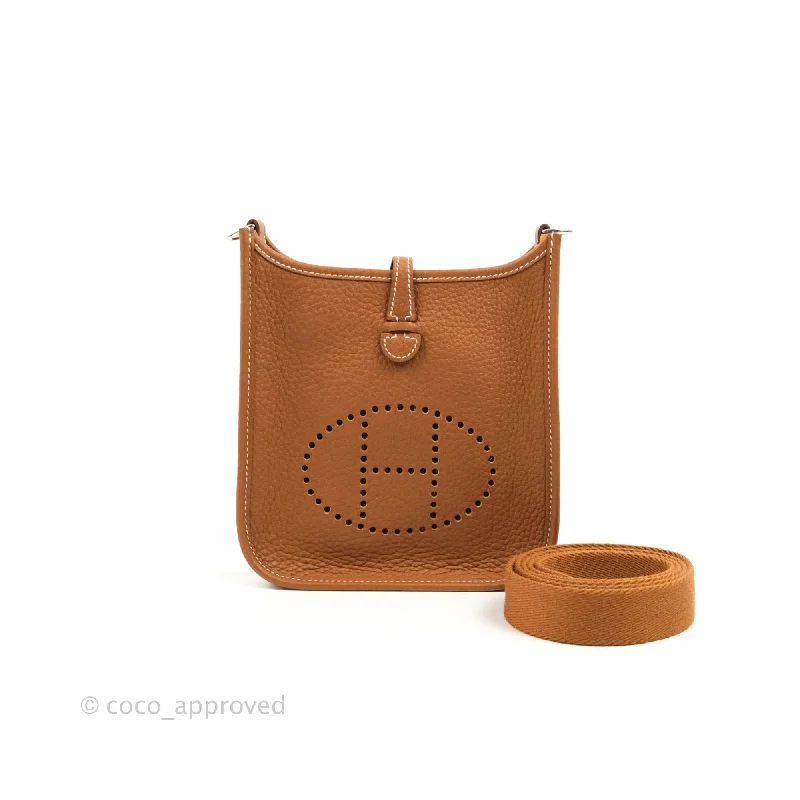 Hermès Mini Evelyne 16 Gold Clemence Palladium Hardware