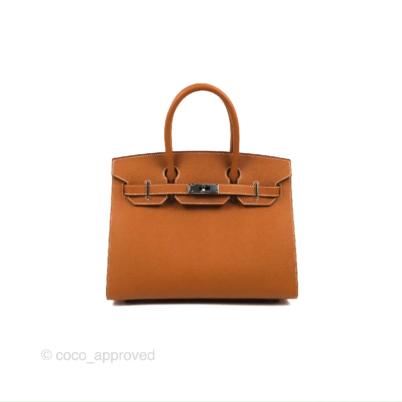 Hermès Birkin 30 Sellier Gold Epsom Palladium Hardware