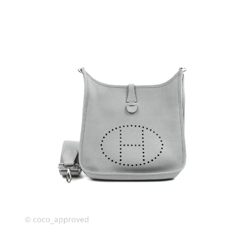 Hermes Evelyne III 29 Bleu Pale Clemence Palladium Hardware