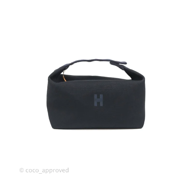 Hermès Large Bride-A-Brac Navy Canvas