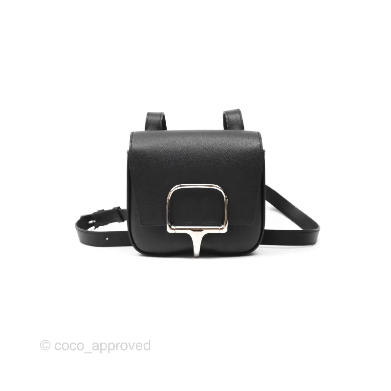 Hermès Della Cavalleria Mini Bag Noir 89 Epsom Palladium Hardware