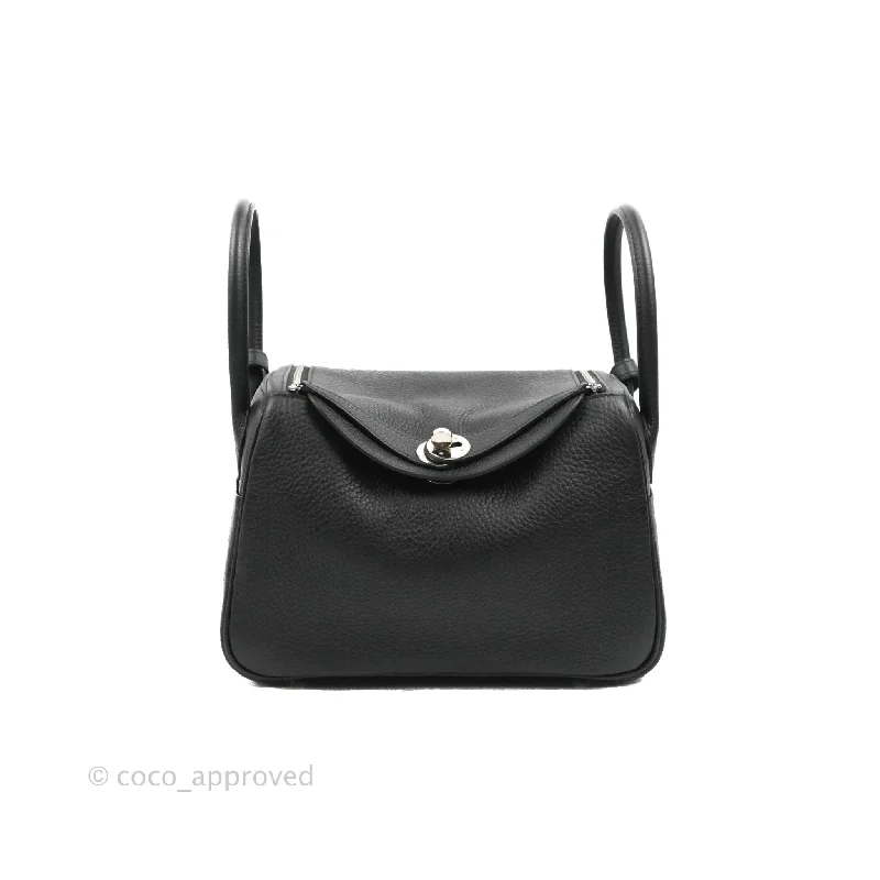 Hermès Lindy 26 Black Taurillon Clemence Palladium Hardware