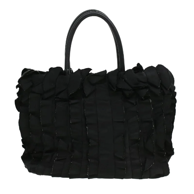 Prada Hand Bag Nylon Black  ac1238